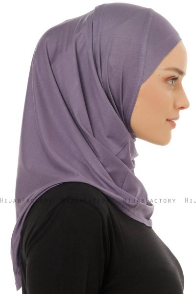 Hanfendy Plain Logo - Donkerpaars Al Amira Hijab