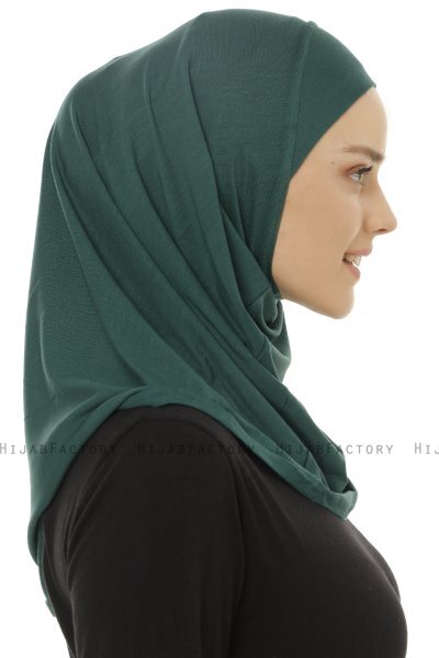 Hanfendy Plain Logo - Donkergroen Al Amira Hijab