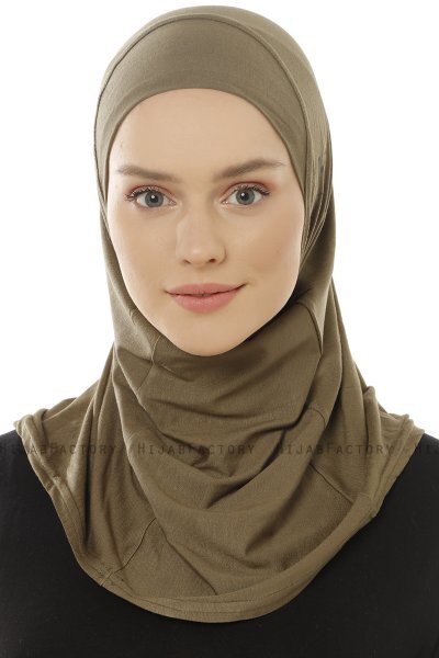 Hanfendy Plain Logo - Khaki Al Amira Hijab