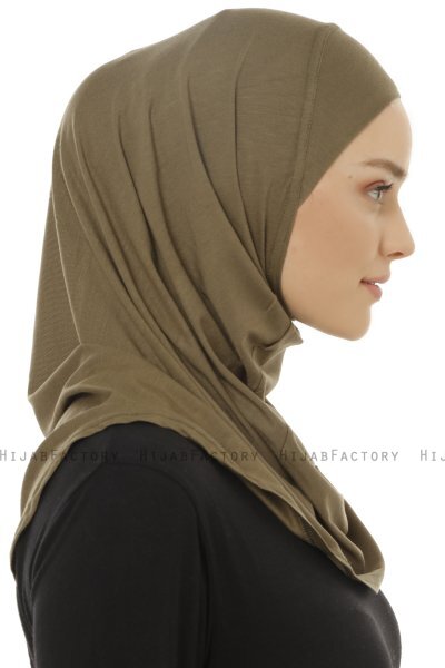 Hanfendy Plain Logo - Khaki Al Amira Hijab
