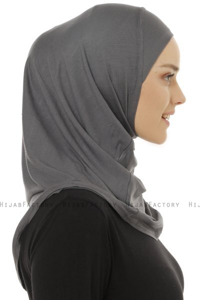 Hanfendy Plain Logo - Donker Grijs Al Amira Hijab