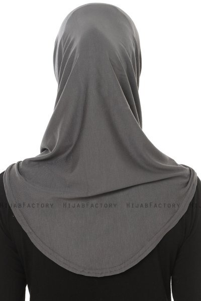 Hanfendy Plain Logo - Donker Grijs Al Amira Hijab