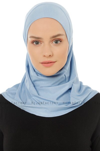 Hanfendy Plain Logo - Lichtblauw Al Amira Hijab