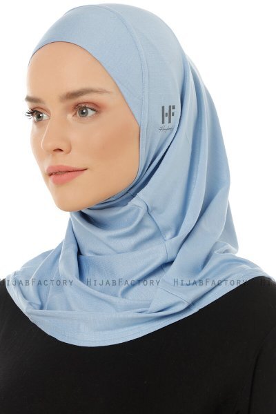 Hanfendy Plain Logo - Lichtblauw Al Amira Hijab