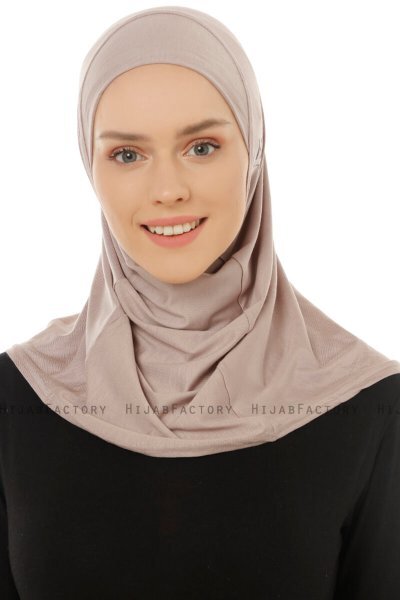 Hanfendy Plain Logo - Steen Grijs Al Amira Hijab