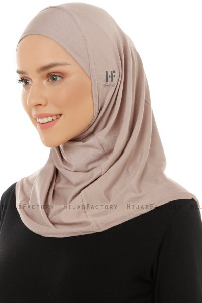 Hanfendy Plain Logo - Steen Grijs Al Amira Hijab