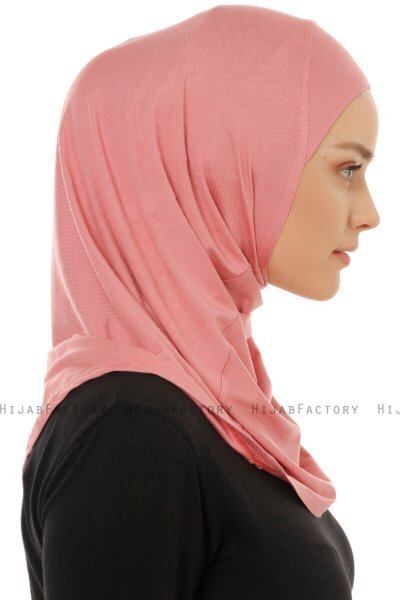 Hanfendy Plain Logo - Donker Roze Al Amira Hijab