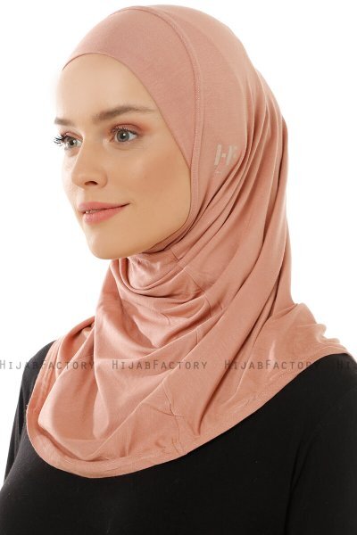 Hanfendy Plain Logo - Peanut Al Amira Hijab