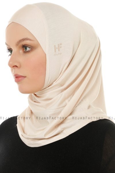Hanfendy Cross Logo - Beige Al Amira Hijab