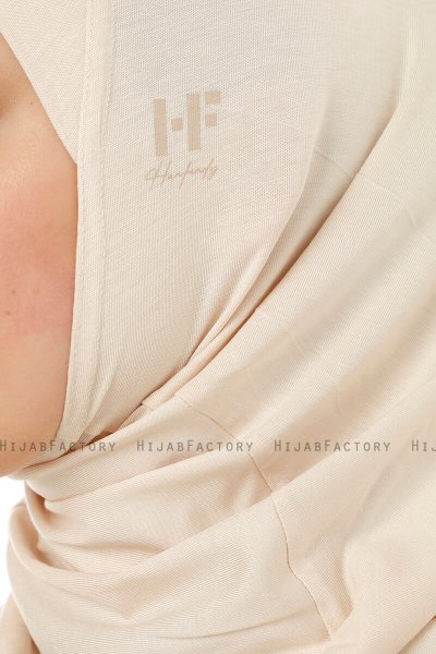 Hanfendy Cross Logo - Beige Al Amira Hijab