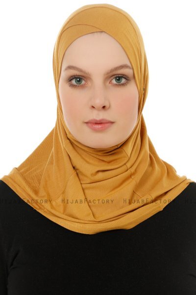 Hanfendy Cross Logo - Mosterd Al Amira Hijab