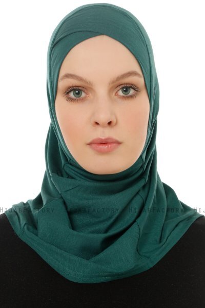 Hanfendy Cross Logo - Donkergroen Al Amira Hijab