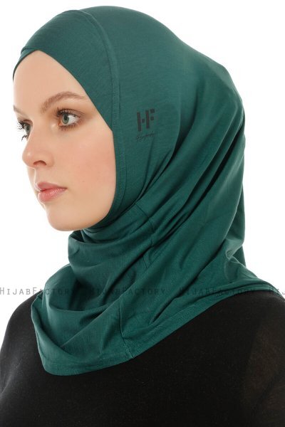 Hanfendy Cross Logo - Donkergroen Al Amira Hijab