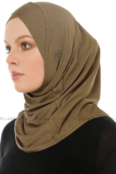 Hanfendy Cross Logo - Khaki Al Amira Hijab