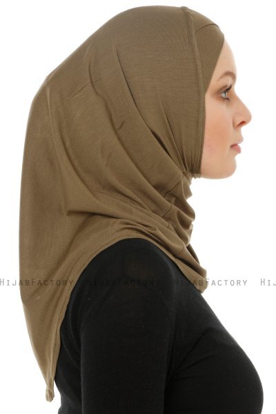 Hanfendy Cross Logo - Khaki Al Amira Hijab
