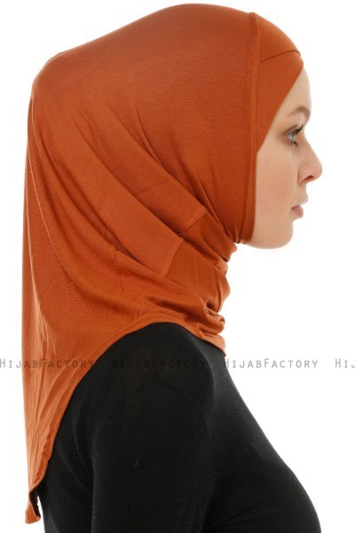 Hanfendy Cross Logo - Baksteenrood Al Amira Hijab