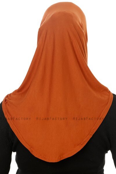 Hanfendy Cross Logo - Baksteenrood Al Amira Hijab