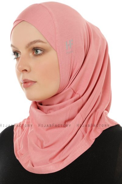 Hanfendy Cross Logo - Donker Roze Al Amira Hijab
