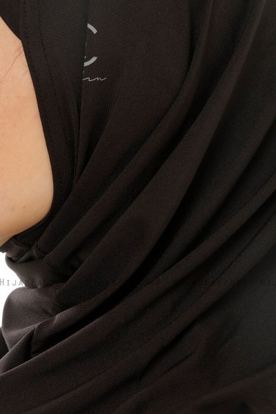Micro Plain - Zwart One-Piece Hijab