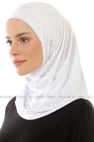 Micro Plain - Wit One-Piece Hijab