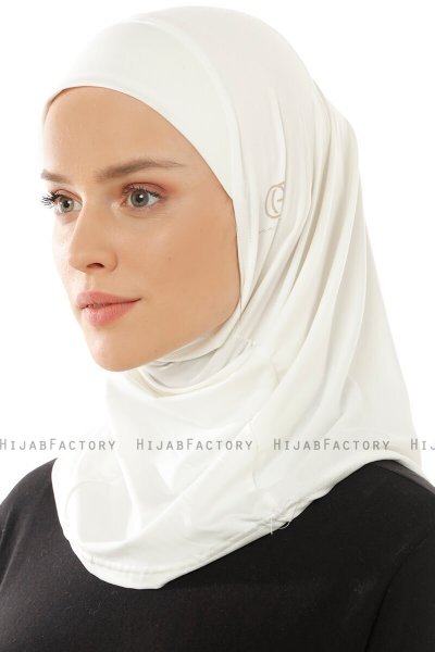 Micro Plain - Creme One-Piece Hijab