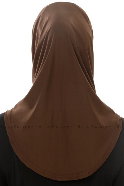 Micro Plain - Bruin One-Piece Hijab