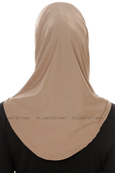 Micro Plain - Donker Taupe One-Piece Hijab