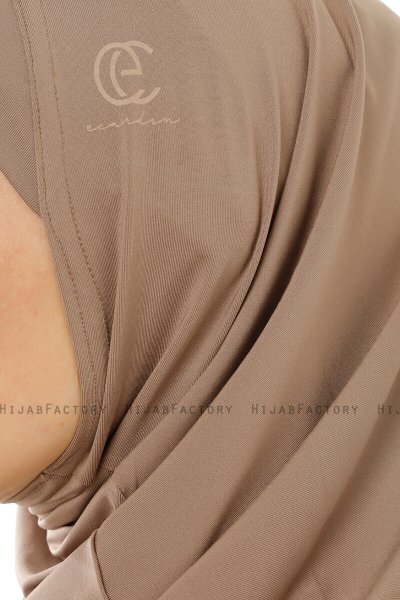 Micro Plain - Donker Taupe One-Piece Hijab