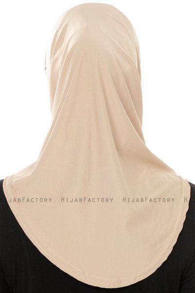 Micro Plain - Licht Taupe One-Piece Hijab