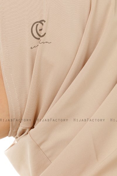 Micro Plain - Licht Taupe One-Piece Hijab
