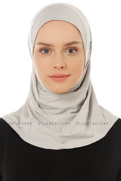Micro Plain - Lichtgrijs One-Piece Hijab