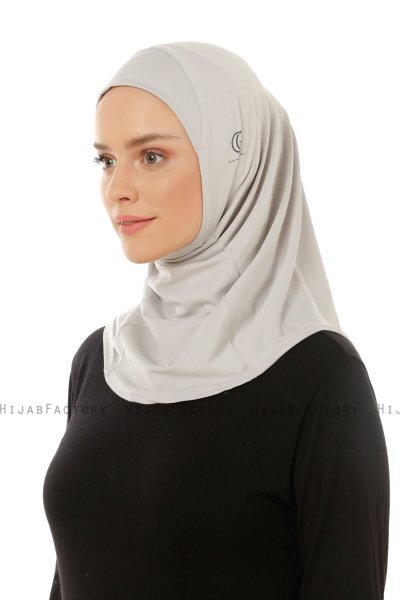 Micro Plain - Lichtgrijs One-Piece Hijab
