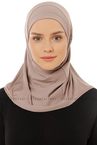 Micro Plain - Steen Grijs One-Piece Hijab