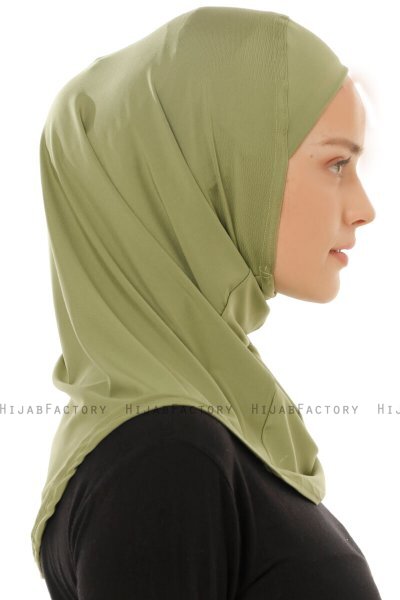 Micro Plain - Olijfgroen One-Piece Hijab
