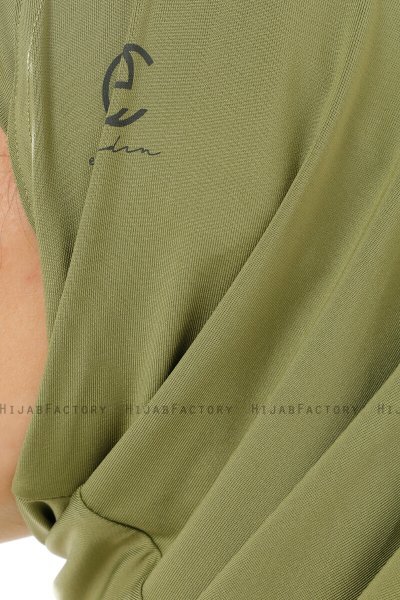 Micro Plain - Olijfgroen One-Piece Hijab