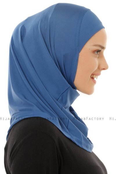 Micro Plain - Indigo One-Piece Hijab