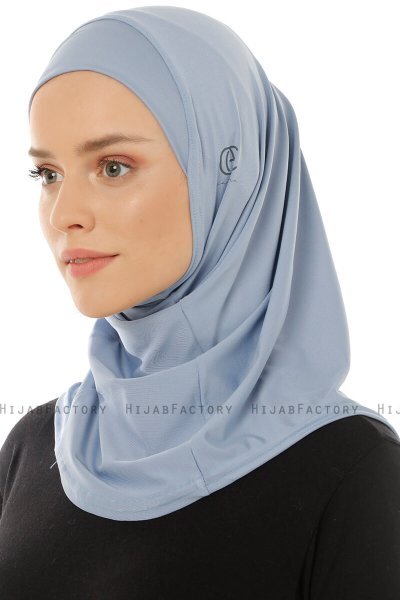 Micro Plain - Lichtblauw One-Piece Hijab