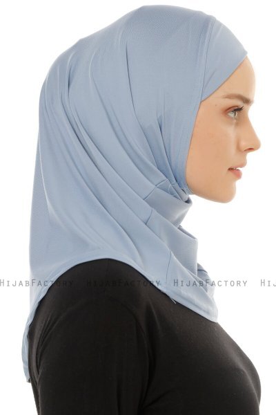 Micro Plain - Lichtblauw One-Piece Hijab