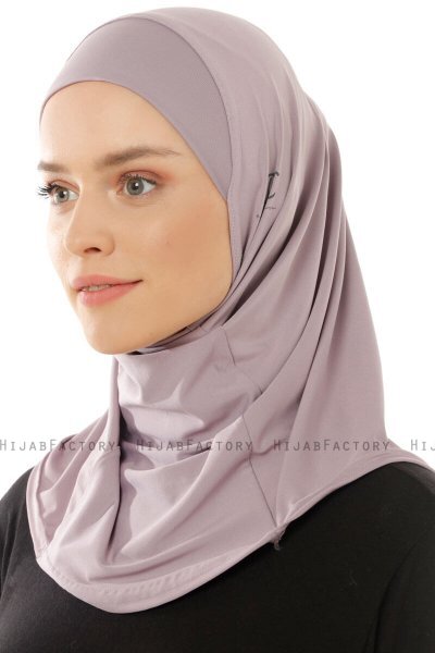 Micro Plain - Lichtpaars One-Piece Hijab