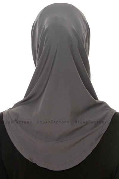 Micro Plain - Anthracite One-Piece Hijab