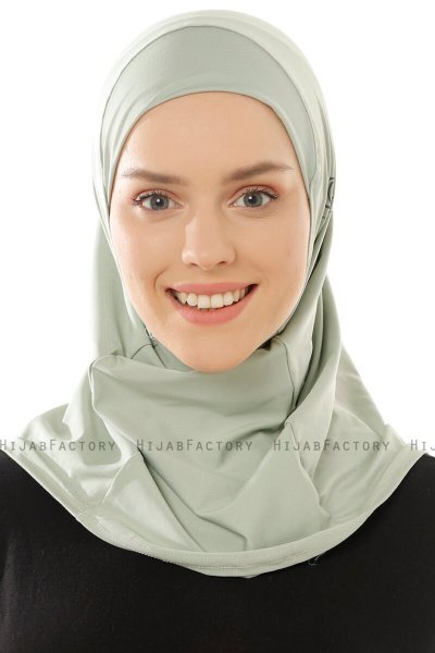 Micro Plain - Groen One-Piece Hijab