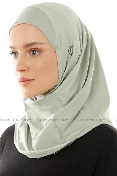Micro Plain - Groen One-Piece Hijab