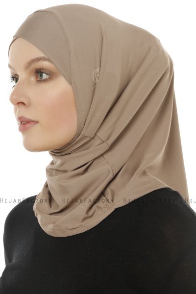 Micro Cross - Donker Taupe One-Piece Hijab