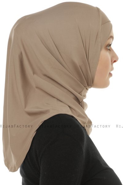 Micro Cross - Donker Taupe One-Piece Hijab