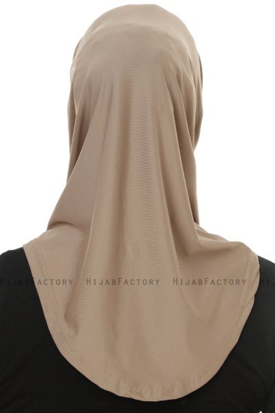 Micro Cross - Donker Taupe One-Piece Hijab
