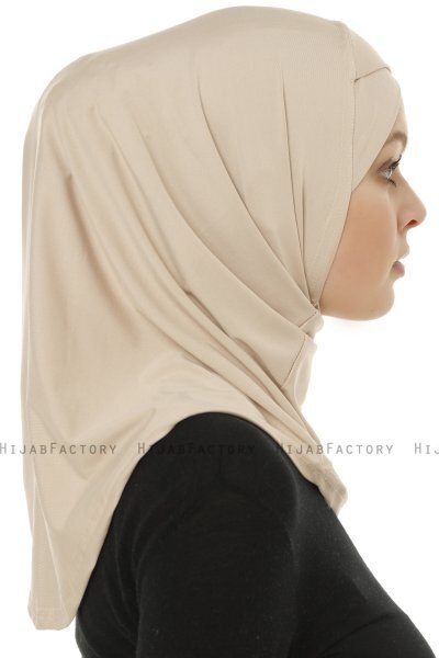 Micro Cross - Licht Taupe One-Piece Hijab