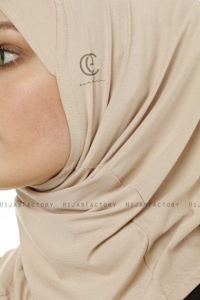 Micro Cross - Licht Taupe One-Piece Hijab