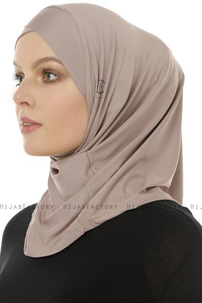 Micro Cross - Steen Grijs One-Piece Hijab