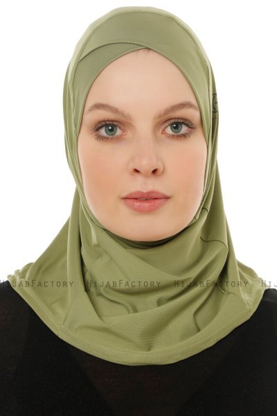 Micro Cross - Olijfgroen One-Piece Hijab