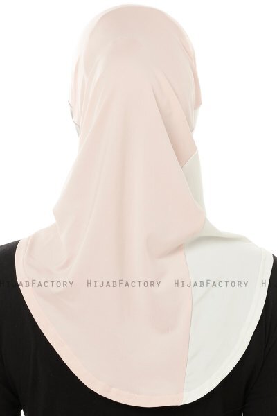 Esin - Oudroze & Lichtgrijs & Creme One-Piece Hijab